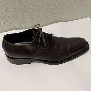 Via Spiga Men’s Oxfords Dress Shoes Leather Lace Up Brown Chocolate 10.5 Italy